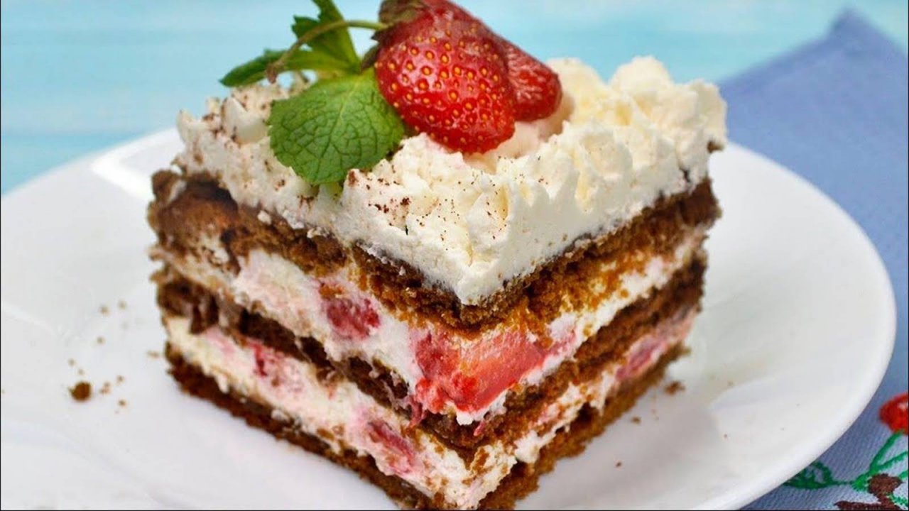 ТОРТ из ПЕЧЕНЬЯ без ВЫПЕЧКИ за 20 минут! Супер рецепт: очень просто и вкусно