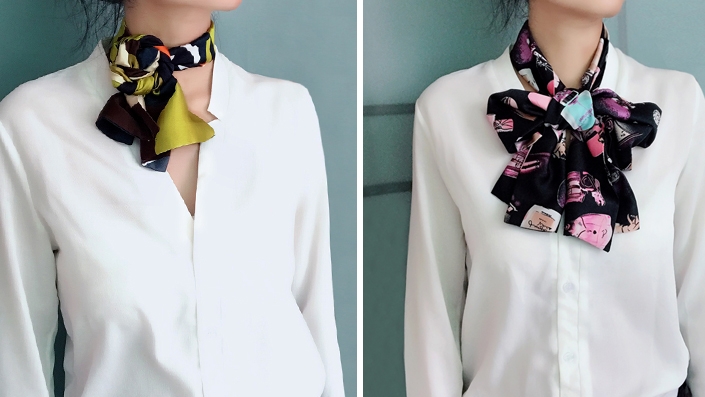 ВАРИАНТЫ ЖЕНСКИХ ГАЛСТУКОВ