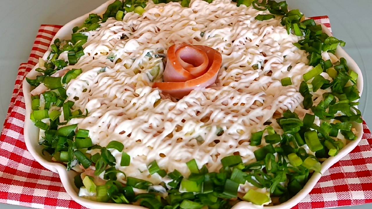 📌 Вкусный салат с ветчиной на Пасху - Пасхальный стол