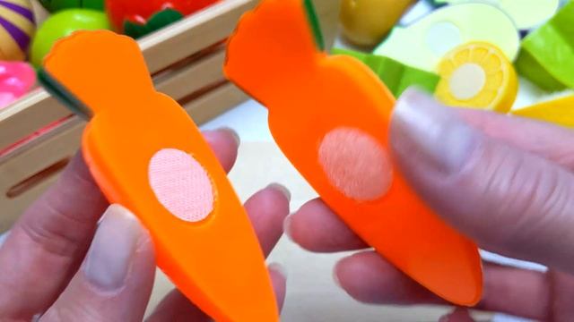 Видео для детей! Нарезка пластиковых фруктов и овощей ASMR