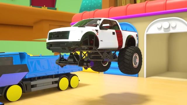 Развивашки для детишек! Колёса на автобусе — приключение в гараже — детские стишки и песенки