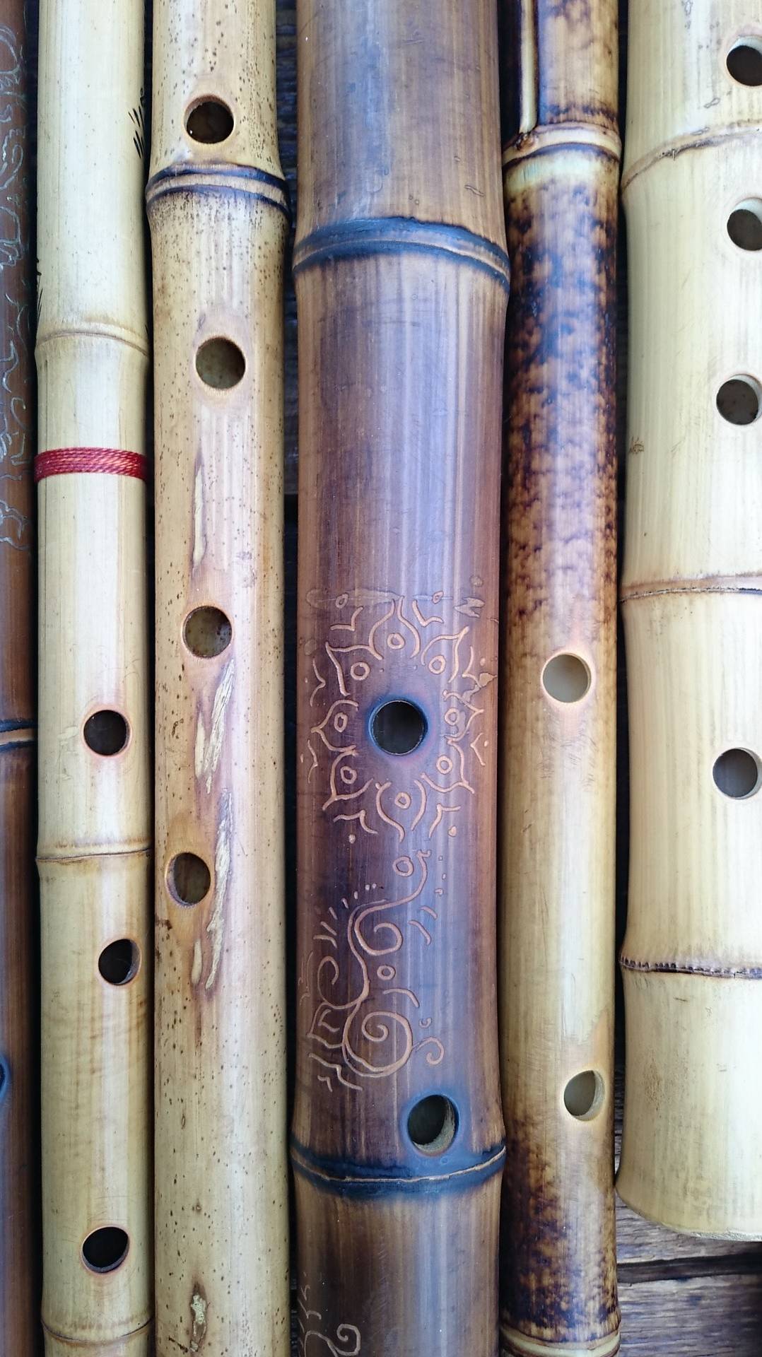 Обжиг бамбуковой флейты