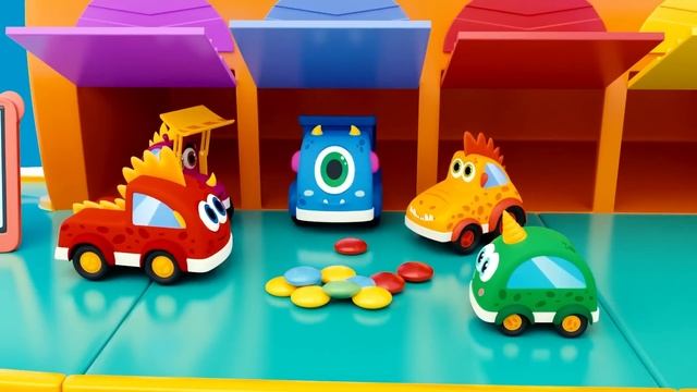 Сборник песенок  Развивающие мультики для детей Машинки Мокас