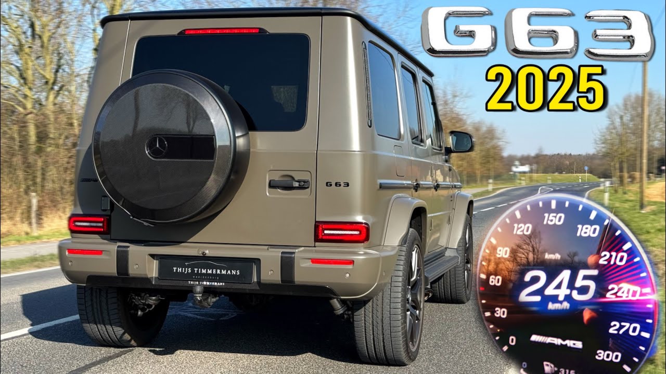 2025 Mercedes AMG G63 | 0-100 100-200 КМ/Ч ГЕЛЕНДВАГЕН на АВТОБАНЕ AutoTopNL