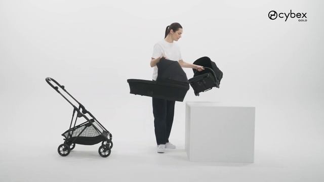 Как прикрепить спальный блок (люльку) на шасси коляски MELIO CYBEX
