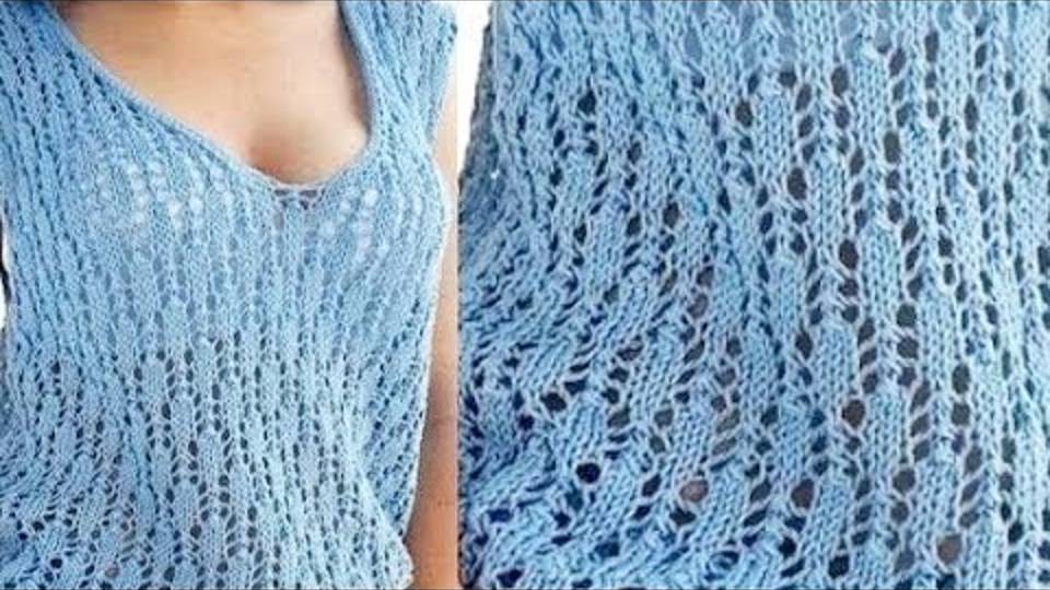 АЖУРНЫЙ УЗОР спицами. Мастер класс. Вязание спицами узоры