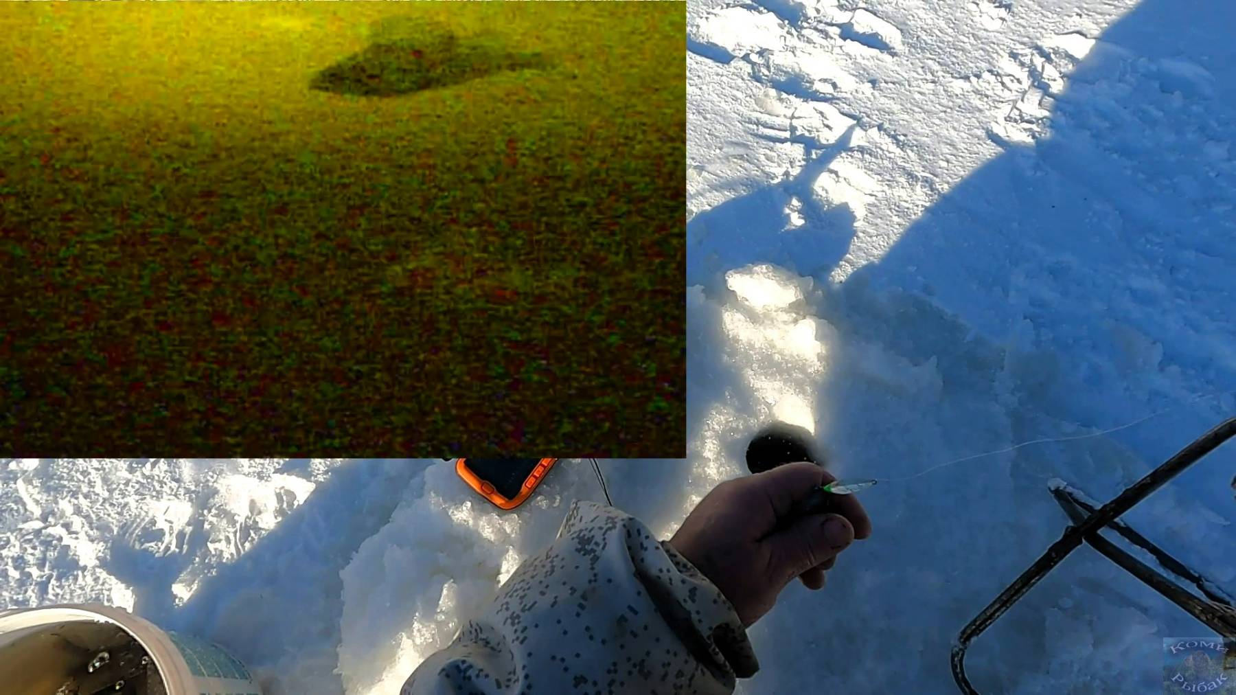 И снова с Григоричем на окунёвом озере \ Весенний жор в непогоду ( продолжение ) Подводная съёмка