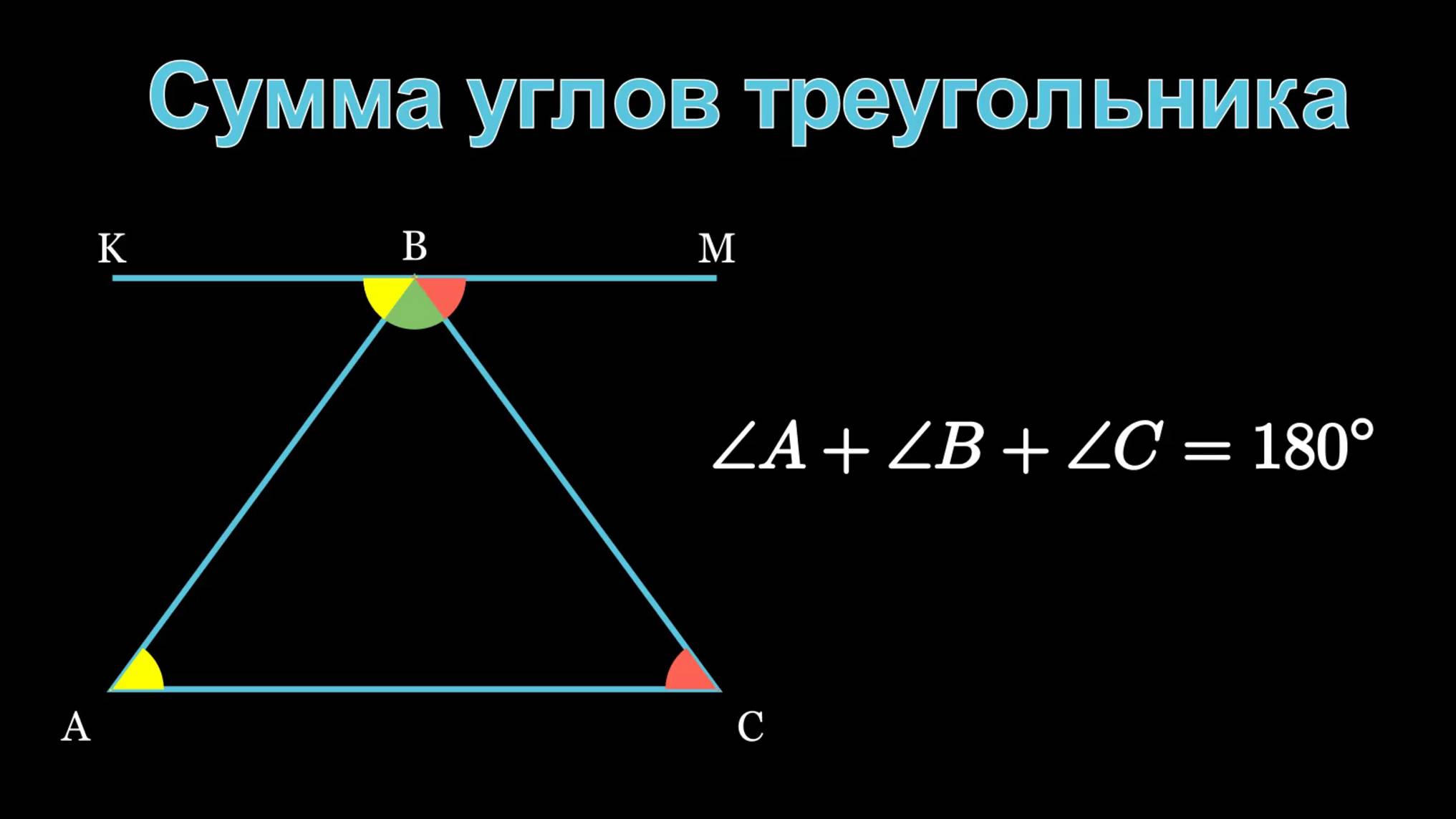 Геометрия 7 класс. Сумма углов треугольника