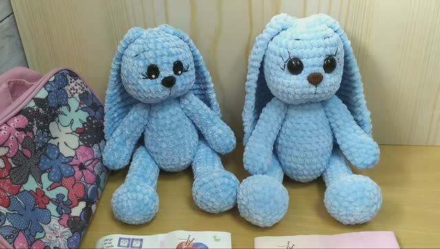 Зайцы крючком. Сравнение HiMALAYA DOLPHIN BABY от HIMALAYA VELVET. Дневник вязания_Оформление_сборка