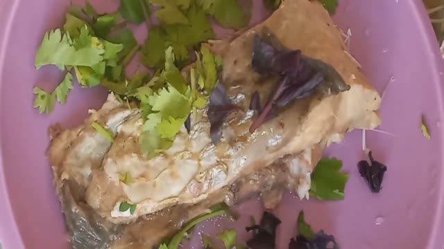 Карп запечённый в фольге. #asmr