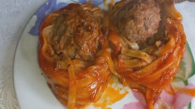 Гнезда с мясом. Проще простого.