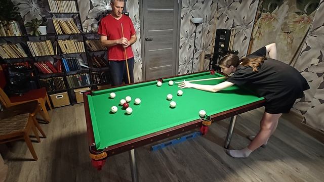 Вторая партия Пятничного турнира..БИЛЬЯрД Дома..Стол 6 футов..