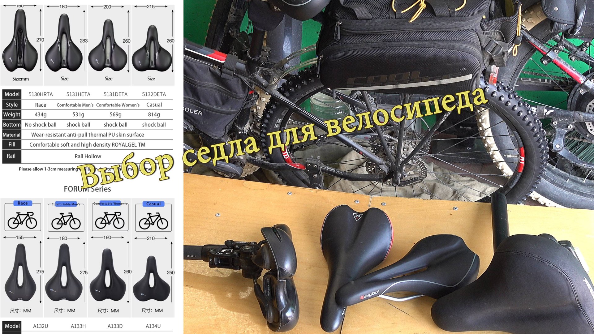 Выбираем  велоседло