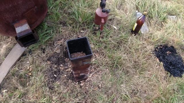 Копчу сига холодного копчения, паяльной лампой.