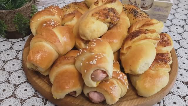 Универсальное ДРОЖЖЕВОЕ тесто\Сосиски в тесте ПО НОВОМУ\Булочки с моцареллой\Сладкие булочки к чаю