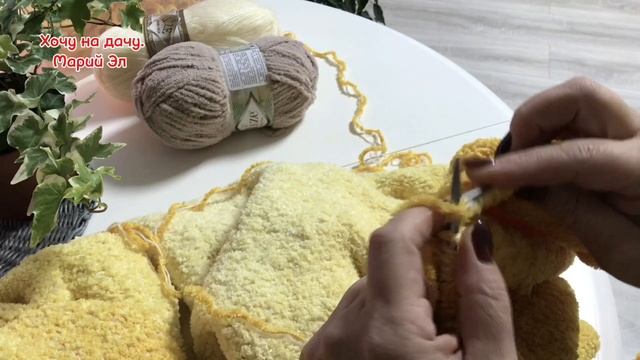 ВЯЗАНЫЙ ПЛЕД своими руками.