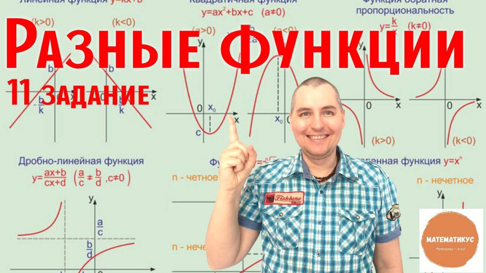 Разные функции из номера 11 ОГЭ по математике