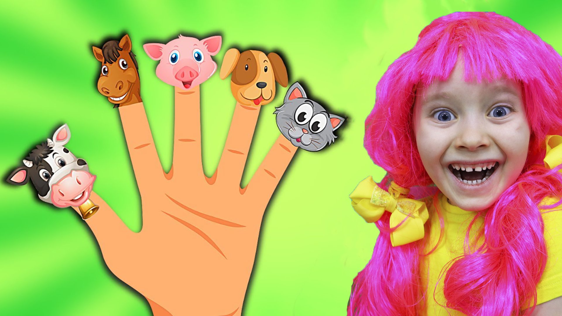 Детская песенка про семью пальчиков - Учим домашних животных на английском языке