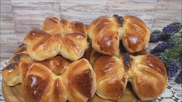 Булочки БАНТИКИ. ДВА способа формовки. МЯГКАЯ ВОЗДУШНАЯ дрожжевая выпечка. Красивая пышная выпечка