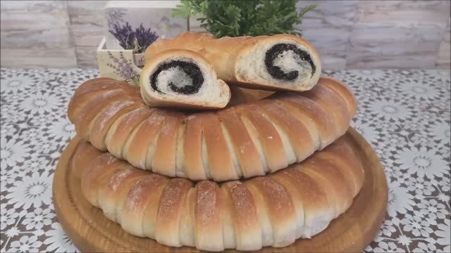 Постная выпечка. Постные дрожжевые рогалики с маком. ВЫПЕЧКА КАК ПУХ!!!