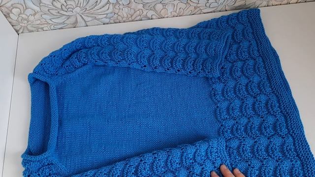 Джемпер с ажурными элементами_МК - описание + МК узора.