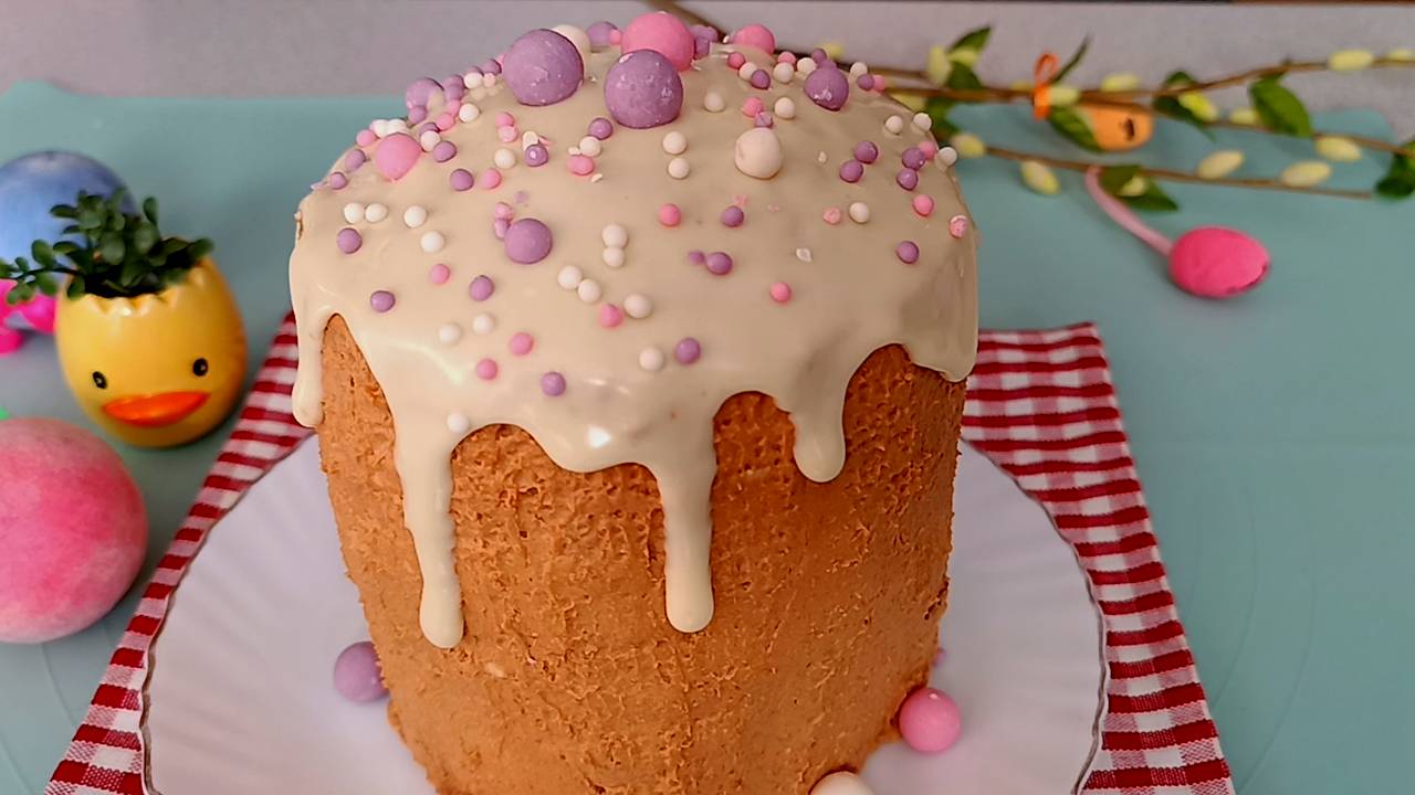 📌 Торт КУЛИЧ - очень вкусный, нежный, красивый, настоящее украшение праздничного стола