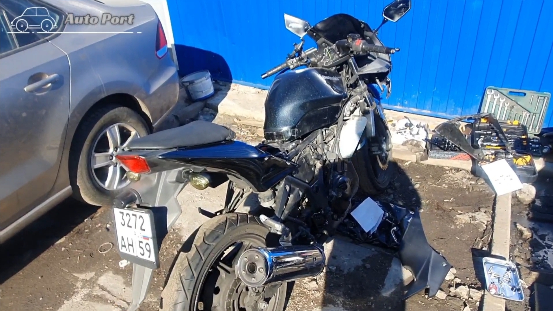 Финальная сборка Kawasaki Ninja. Первый выезд в город. Открыл мотосезон.