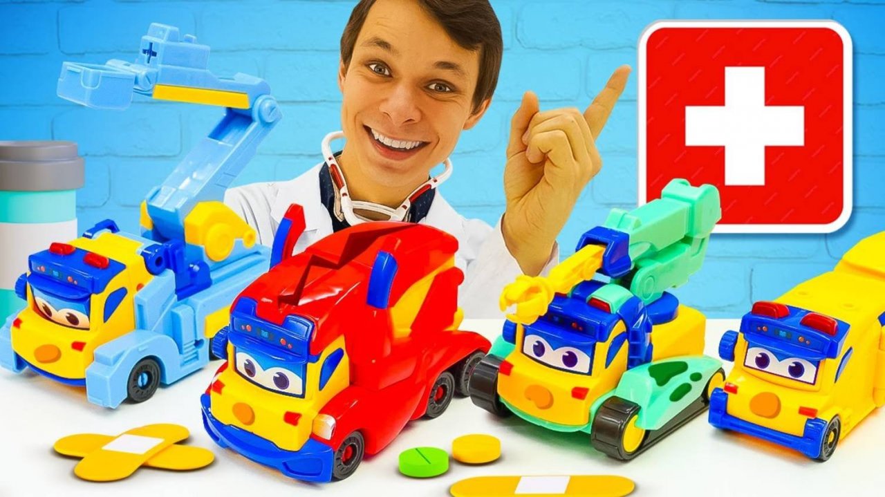 Автобус Гордон в Мегаклинике!  Что случилось? Игры в больничку для детей