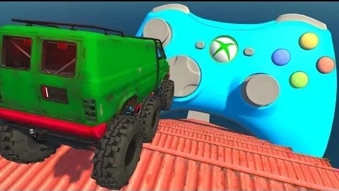 Лестница падает вниз и разбивается о пульт дистанционного управления лучевым приводом