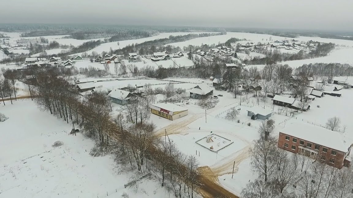 Село Никольское ~ Тверская область аэросъемка виды сверху с высоты птичьего полета