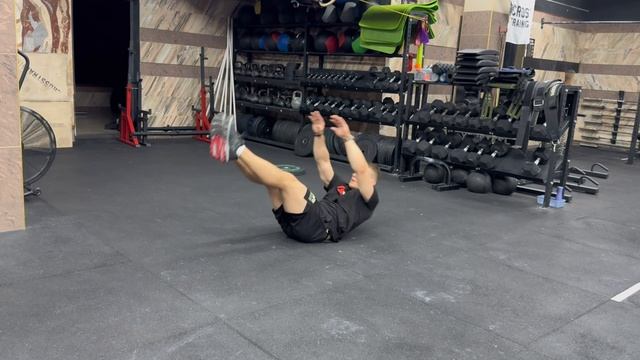 Складочки лежа на полу, не касаясь пола|V-ups