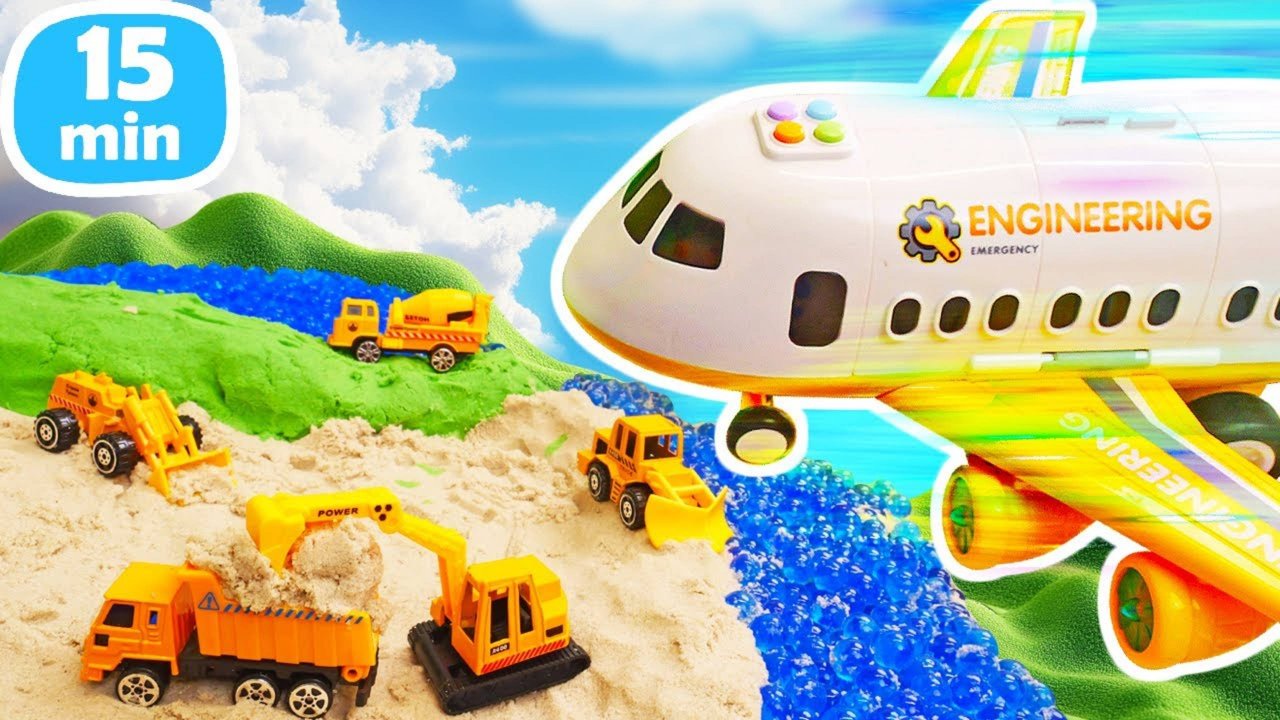 Машины помощники: чиним дамбу и строим новый парк!