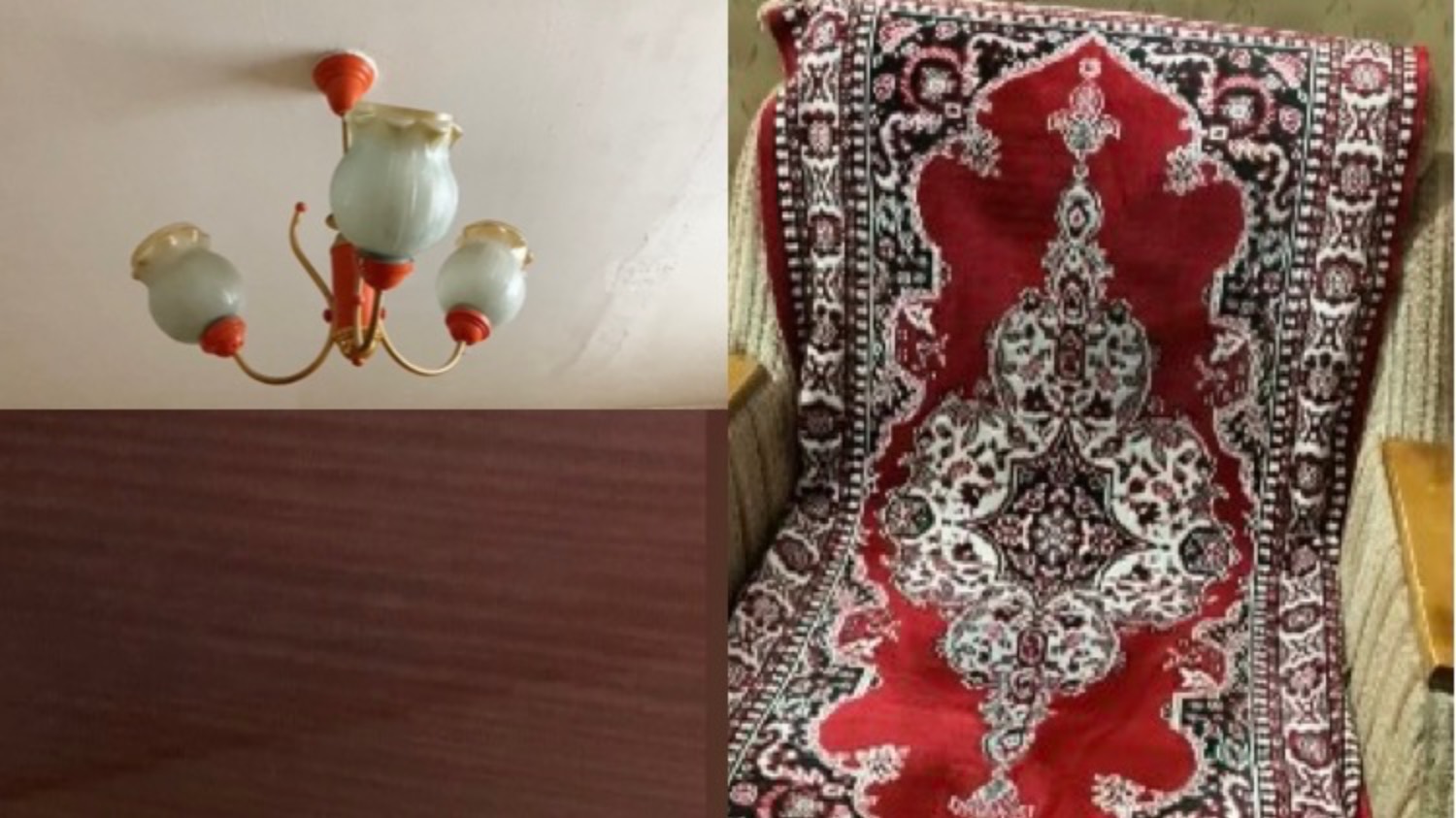 Люстра и мебель времён СССР. 
Моё хобби: коллекционирование ретро-вещей