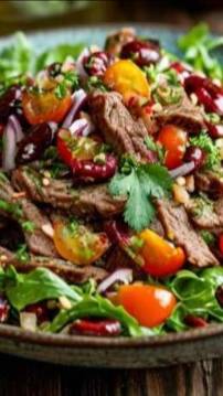 Грузинский салат с фасолью