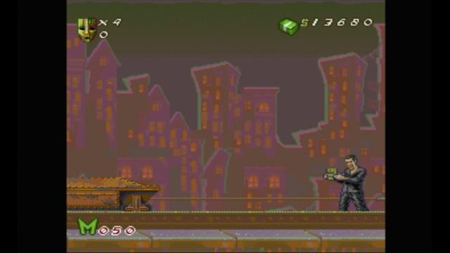 Super Nintendo (Snes) 16-bit The Mask Stage 2 Улицы Эдж Сити Прохождение