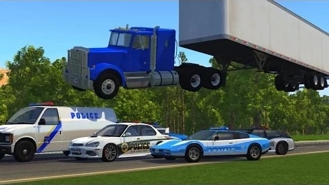 Реалистичные падения автомобиля с обрыва  - Крушения BeamNG Drive#