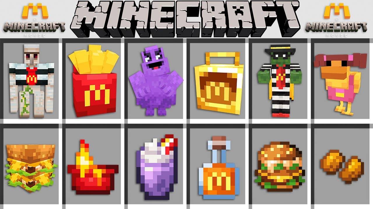 МОД НА ВСЕ МЕНЮ МАКДОНАЛЬДС ХЭППИ МИЛ В МАЙНКРАФТ! MCDONALDS X MINECRAFT HAPPY MEAL ADDON MINECRAFT