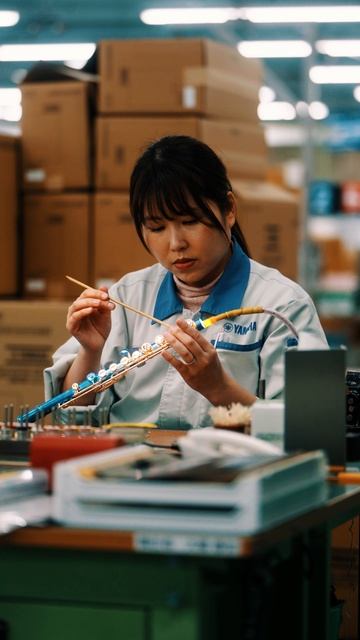 Производство духовых инструментов Yamaha