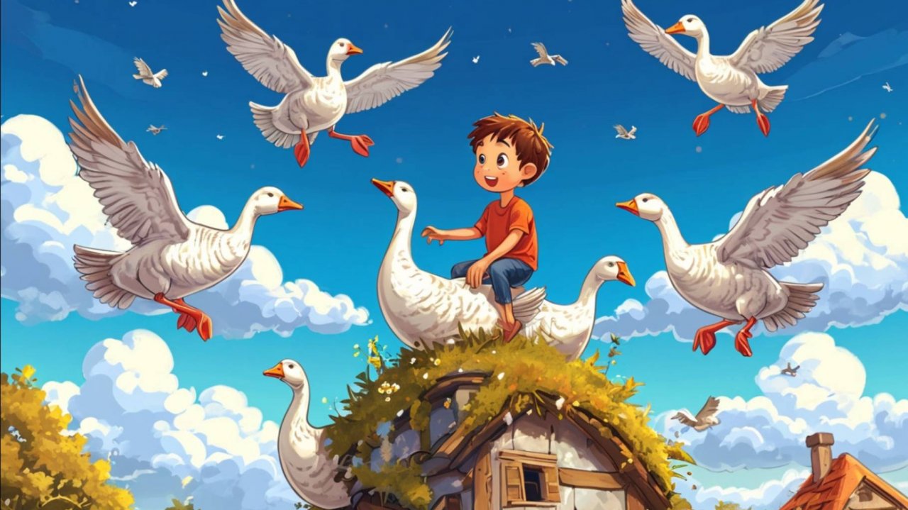 ГУСИ-ЛЕБЕДИ РУССКАЯ НАРОДНАЯ СКАЗКА. БАБУШКИНЫ СКАЗКИ. ДЕТСКАЯ СКАЗКА. Я СКАЗКА. ВРЕМЯ ДРЁМЫ