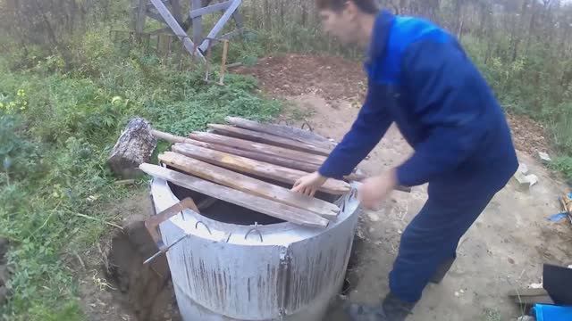 Колодец Своими руками// укрепили фундамент//капуста.