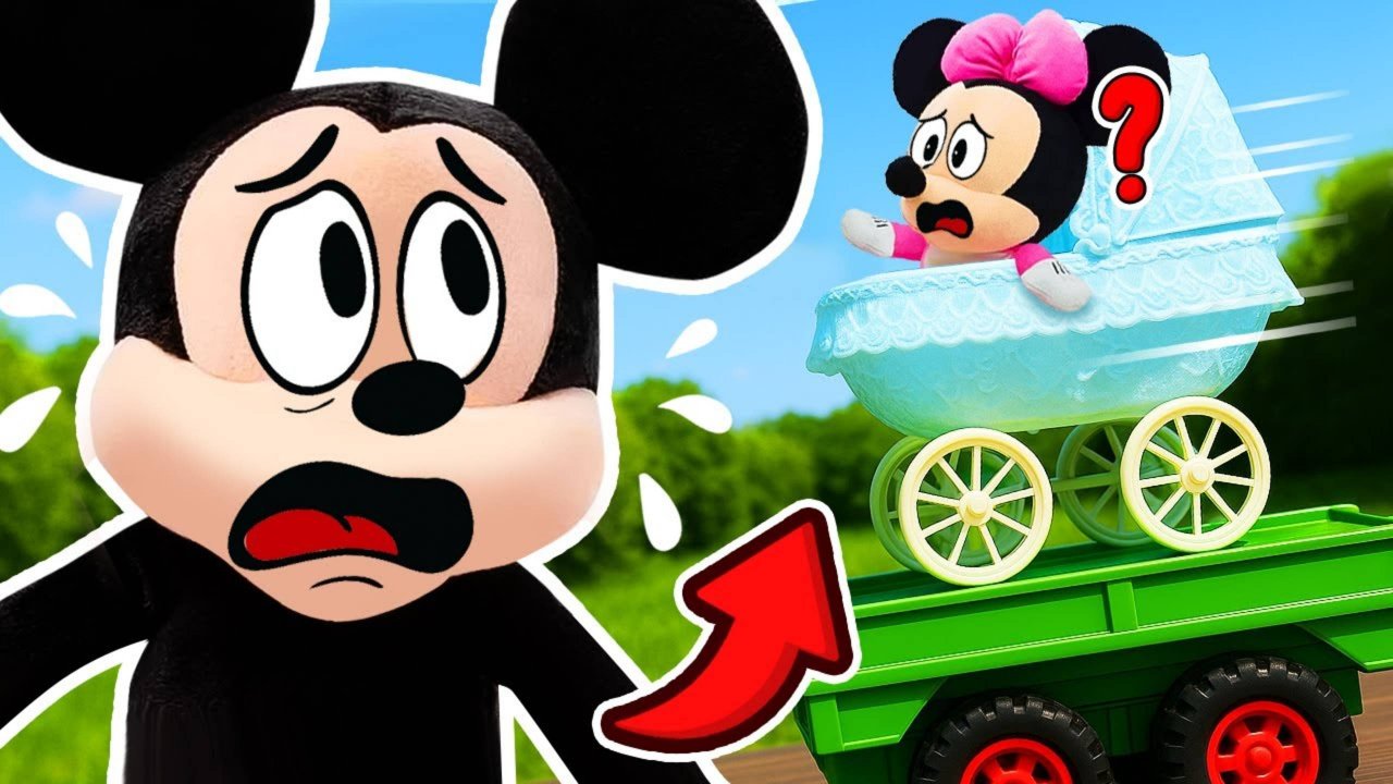 МИННИ ПАДАЕТ С ГОРКИ! Спасаем малышку — Игрушки Микки Маус и их приключения