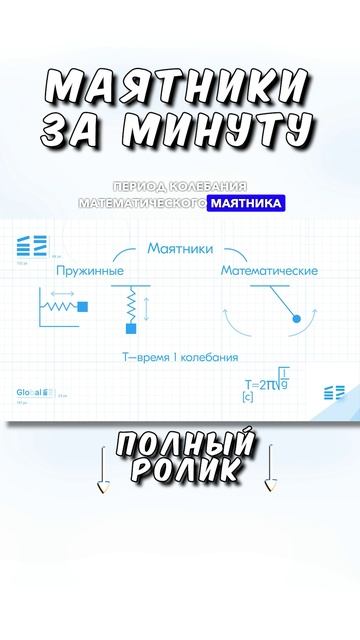 Все о маятниках за минуту! ТГ: globalee_phys Запись на Курс по Физике!