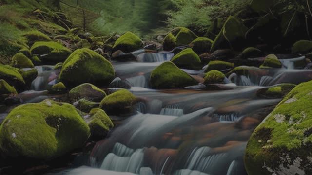 Звуки природы. Горы. Природа.  Горный ручей и пение птиц