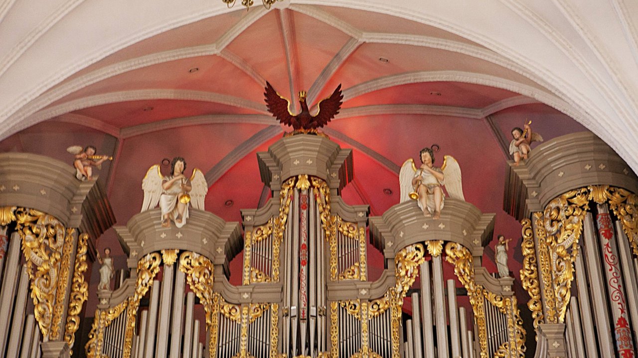 Орган Кафедрального собора Калининграда. Фрагмент ежедневного мини-концерта в соборе на о.  И.Канта