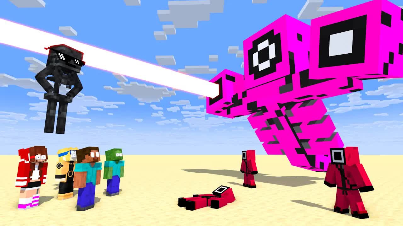 Скелет против БОССА Розового солдата - КТО СИЛЬНЕЕ? - мультфильм майнкрафт
