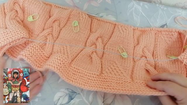 Детский конверт_Теперь вяжу верх конверта_Образец, инструмент, пряжа