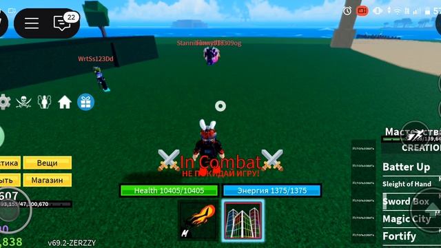 Я играю в Блокс фрукт с Саней10