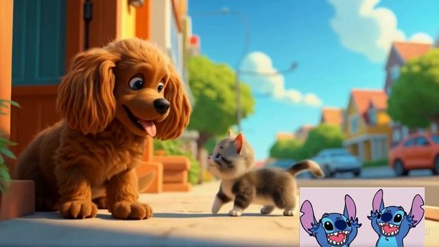 🐶 пес 🐶и  котенок 🐱