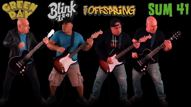 Green Day VS Blink 182 VS The Offspring VS Sum 41 (Guitar Riffs Battle)