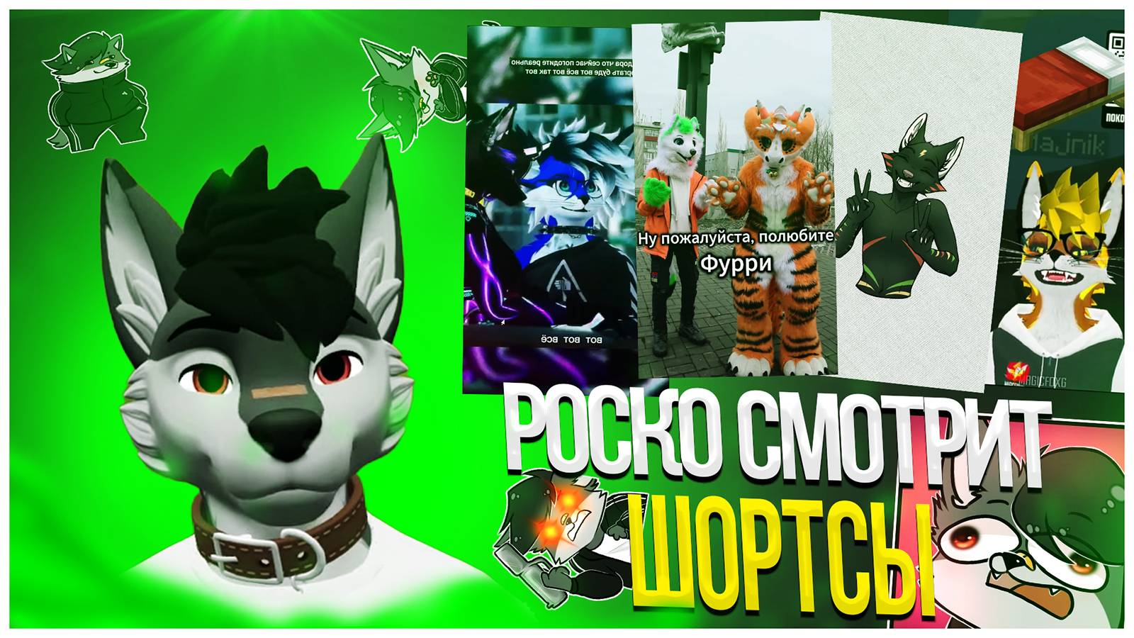🐺 Роско смотрит Shorts Грини, Мэджика, Реди, Блуби